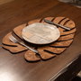 Hermia Monstera - Walnut Juego de Salvamanteles de Madera (6 piezas)